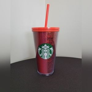 Starbucks Limited Edition Red‎ Glitter Tumbler 16 oz.